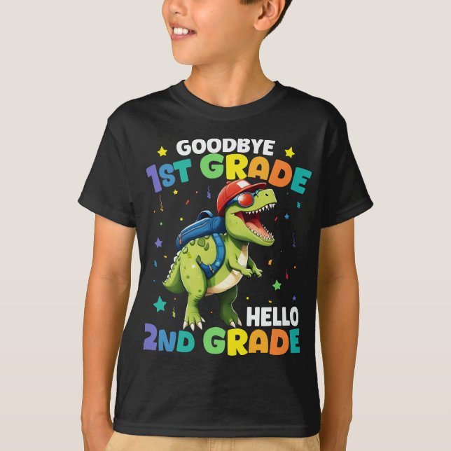 Goodbye 1st Grade Graduation T Rex Dinosaur  T-Shirt (Front)