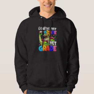 Goodbye 1st Grade Hello 2nd Grade Dinosaur Last Da Hoodie