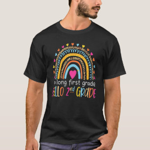 Goodbye 1st Grade Hello 2nd Grade Students Leopard T-Shirt