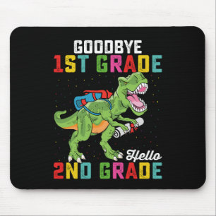 Goodbye 1st Grade Hello 2nd Grade T Rex Dinosaur Mouse Pad