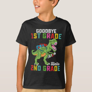 Goodbye 1st Grade Hello 2nd Grade T Rex Dinosaur T-Shirt