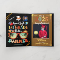 Goodbye 1st Grade Hello Summer Graduation Custom  