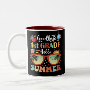 Goodbye 1st Grade Hello Summer Two-Tone Coffee Mug