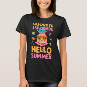 Goodbye 1st Grade Pineapple Hello Summer Teacher S T-Shirt