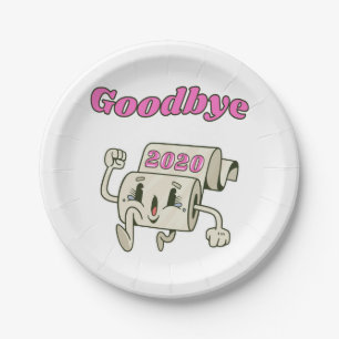 Goodbye 2020 - It’s finally over Paper Plate