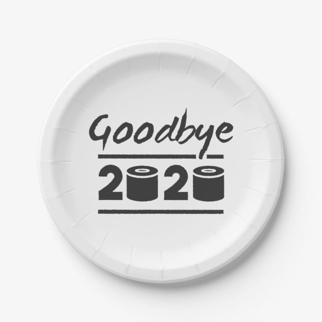 Goodbye 2020 Toilet paper – it’s finally over Plate (Front)