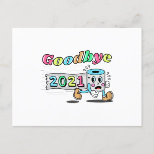 Goodbye 2021 Toilet paper roll Postcard