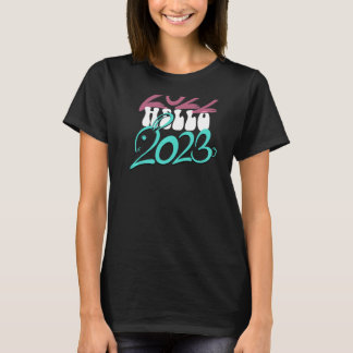 Goodbye 2022 Hello 2023 Welcome Cat Rabbit Year on T-Shirt