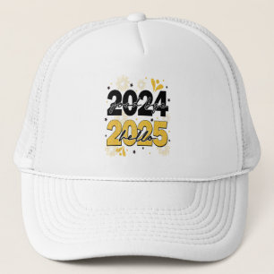 Goodbye 2024 Hello 2025 Fireworks Happy New Years  Trucker Hat