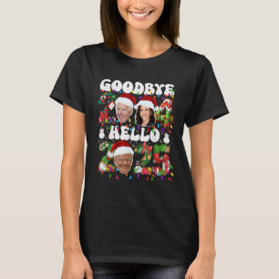 Goodbye 2024 Hello 2025 Funny Christmas Trump  T-Shirt