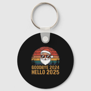 Goodbye 2024 Hello 2025 Happy New Year Merry Chris Key Ring