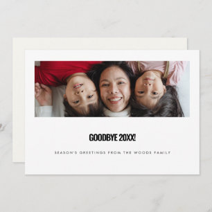 Goodbye 2024 Modern New Years photo Holiday Card