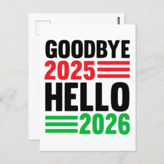 Goodbye 2025 Hello 2026 – Celebrating a Fresh Star Postcard