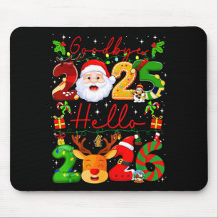 Goodbye 2025 Hello 2026 Happy New Year Christmas F Mouse Pad