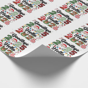 Goodbye 2025 Hello 2026 New Year Resolution Wrapping Paper