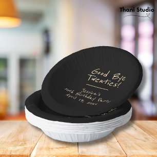 Goodbye 20s Feminine Minimalist Modern Typography Paper Plate