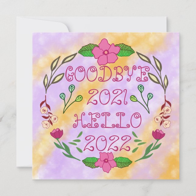 GOODBYE 20XX HELLO 20XX_ NEW YEAR'S CARD  (Front)