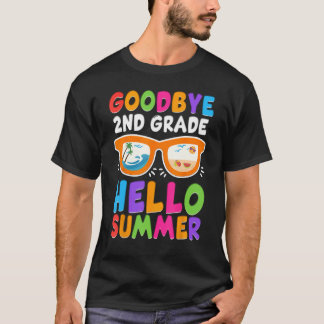 Goodbye 2nd Grade Boys Kids Hello Summer Last Day T-Shirt