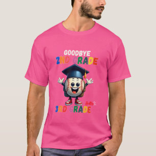 Goodbye 2nd Grade Hello 3rd Grade Funny Apple Kids T-Shirt