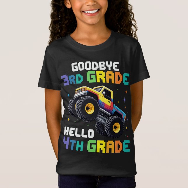 Goodbye 3rd Grade Graduation Monster Truck  T-Shirt (Front)