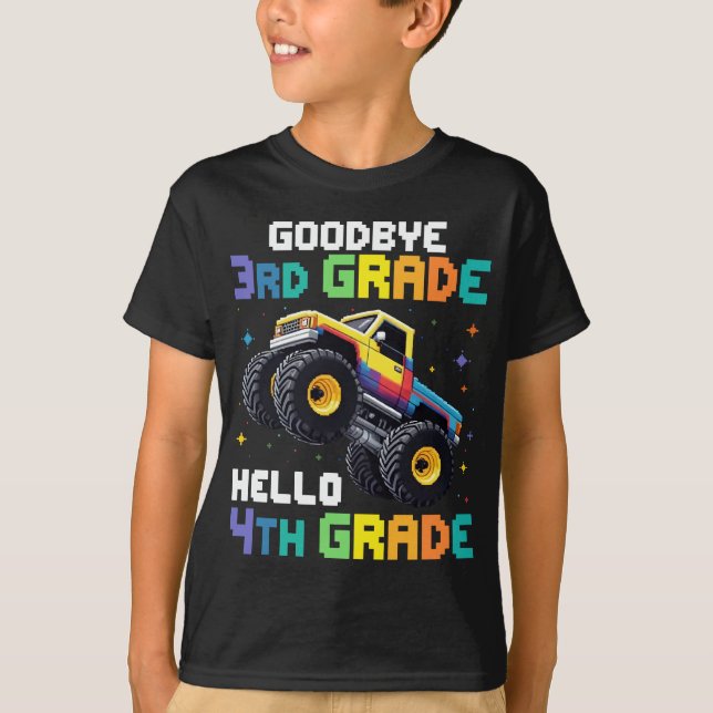Goodbye 3rd Grade Graduation Monster Truck  T-Shirt (Front)