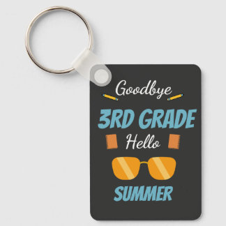 Goodbye 3rd Grade Hello Summer Graduate School Key Ring