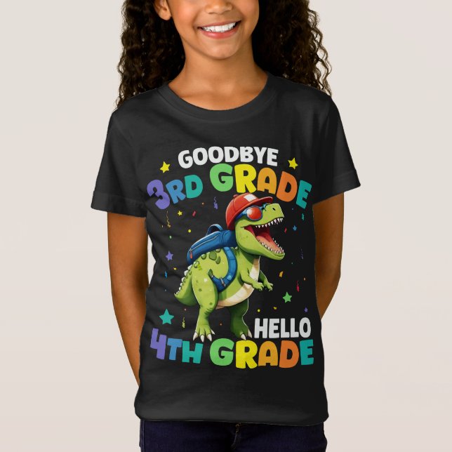 Goodbye 3rd Grade T Rex Monster Truck Dinosaur  T-Shirt (Front)