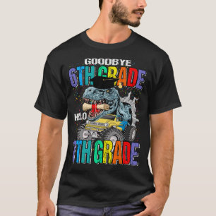 Goodbye 6th Grade Hello 7th Grade Monster Truck Di T-Shirt