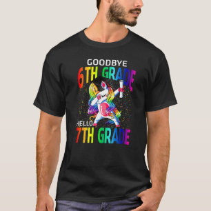 Goodbye 6th Grade Hello 7th Grade Unicorn Graduate T-Shirt
