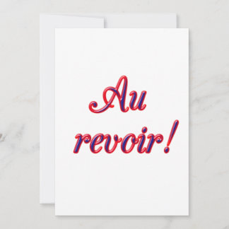 Goodbye card