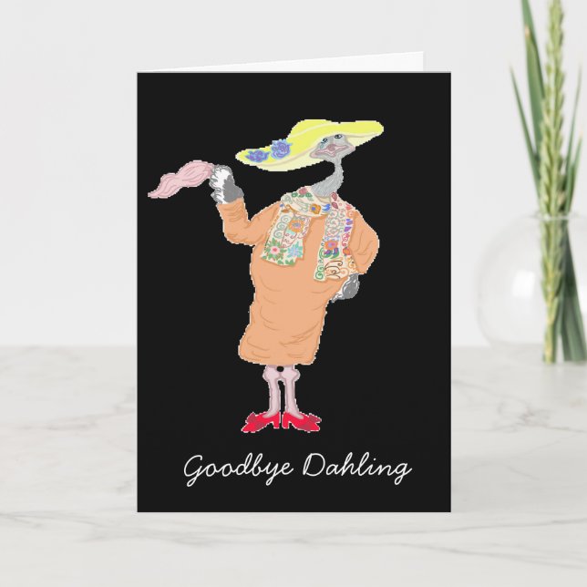 Goodbye Dahling, Have A Safe Trip Card (Front)