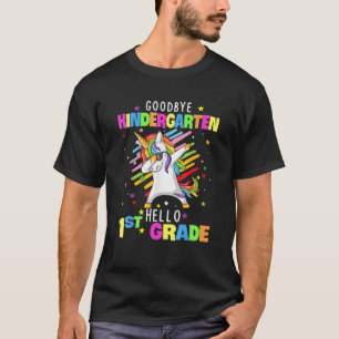 Goodbye Kindergarten Hello 1St Grade Funny Unicorn T-Shirt
