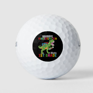 Goodbye Kindergarten Hello 1st Grade T Rex School Golf Balls
