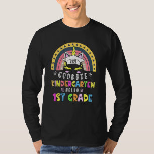 Goodbye Kindergarten Hello First Grade Unicorn Gir T-Shirt