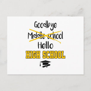 Goodbye Middle School Graduation High School Postcard