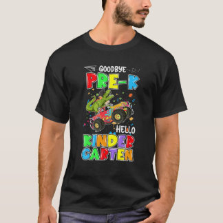 Goodbye Pre-K Hello Kindergarten Dinosaur Back To T-Shirt