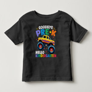 Goodbye Pre-k Monster Truck Graduation Boys  Toddler T-Shirt