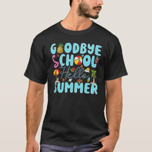 Goodbye School Hello Summer Last Day of School Kid T-Shirt