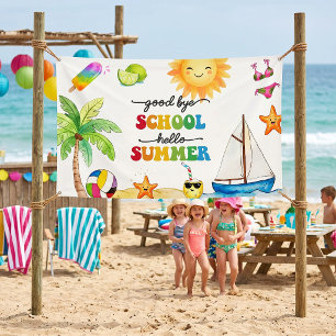 Goodbye School Hello Summer Party Banner