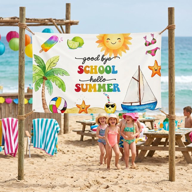 Goodbye School Hello Summer Party Banner (Creator Uploaded)