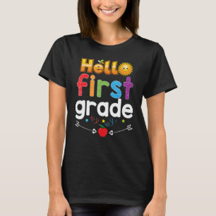 Goodbye Summer Hello 1st Grade First Kid Teacher B T-Shirt