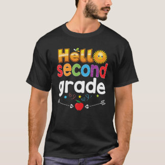 Goodbye Summer Hello 2Nd Grade Second Kid Teacher T-Shirt