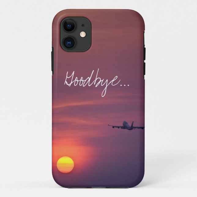 Goodbye sunset aeroplane wanderlust traveller hips Case-Mate iPhone case (Back)