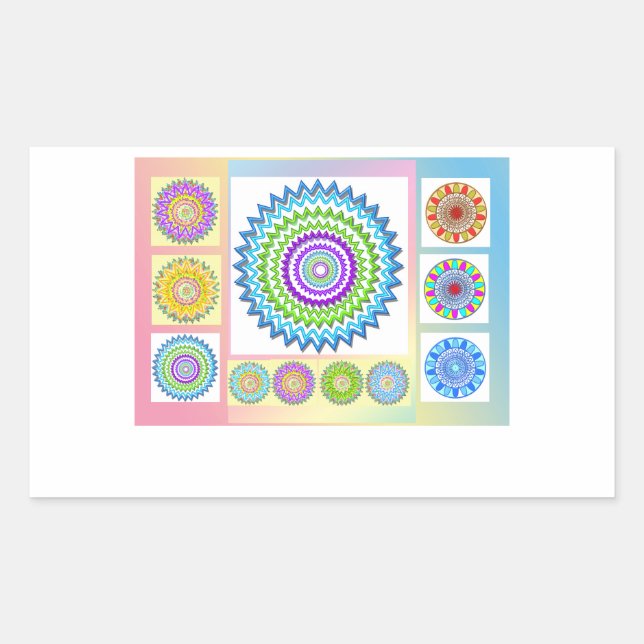 GoodLuck Charm Gifts : Chakra Collection Rectangular Sticker (Front)