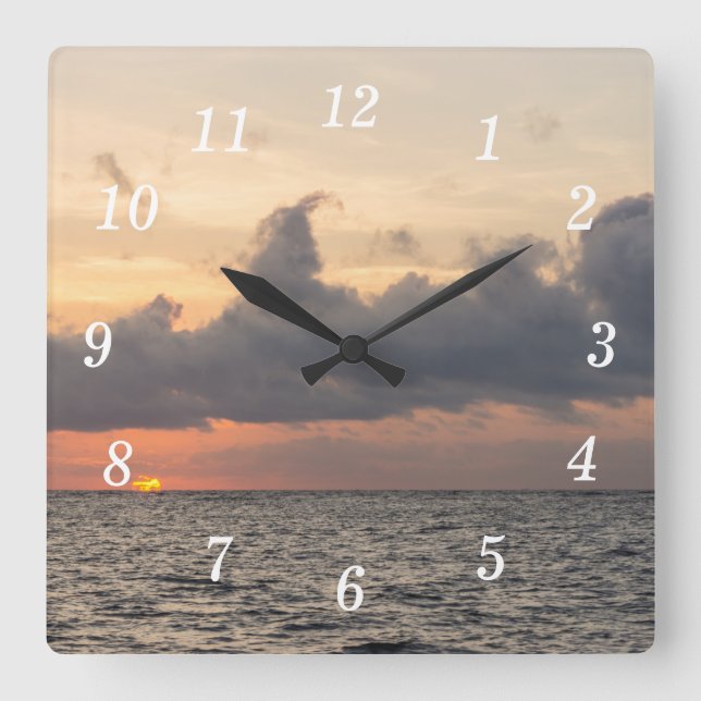 Goodmorning Folly Beach Wall Clock (Front)