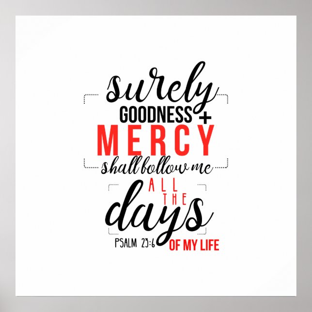 Goodness & Mercy Poster (Front)
