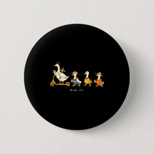 Goodness mercy psalm 23_6 goose christian faith  6 cm round badge