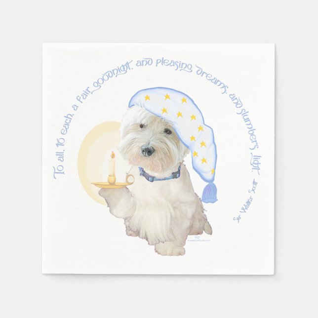 Goodnight Blue Napkin (Front)