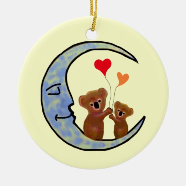 Goodnight Koala Moon Ornament (Front)