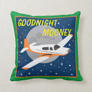 Goodnight Mooney Airplane Cushion
